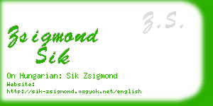 zsigmond sik business card